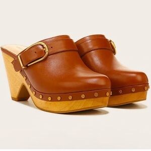 🌹VERONICA BEARD🌹 Hendrix Buckled Clogs In Brown Size: 8M